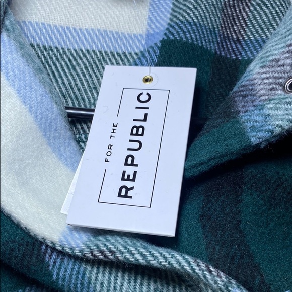 For The Republic Green and White Utility Jacket - Picture 8 of 9